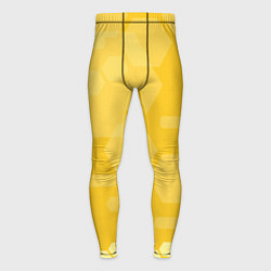 Тайтсы мужские Геометрические фигуры желтые, цвет: 3D-принт