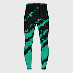 Мужские тайтсы The color is black and turquoise