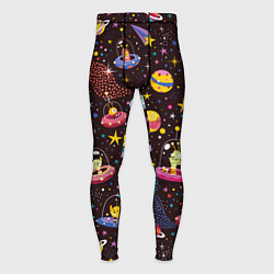 Тайтсы мужские Мультяшные космические обитатели, цвет: 3D-принт