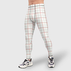 Тайтсы мужские Светлый узор - классическая клетка, цвет: 3D-принт — фото 2