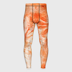 Тайтсы мужские Оранжевый тай-дай пятна, цвет: 3D-принт