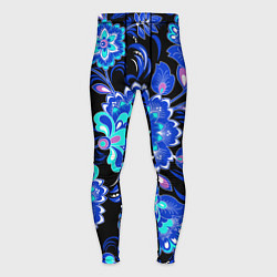 Тайтсы мужские Хохлома негатив, цвет: 3D-принт