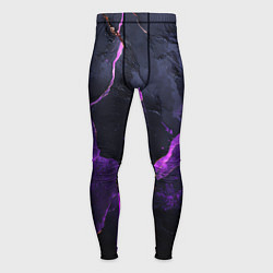 Тайтсы мужские Фиолетово-черная объемная текстура, цвет: 3D-принт