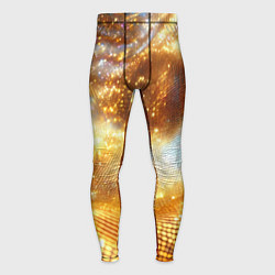 Тайтсы мужские Блестящая золотая текстура, цвет: 3D-принт