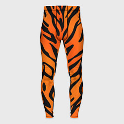 Тайтсы мужские Тигровый огненный паттерн, цвет: 3D-принт