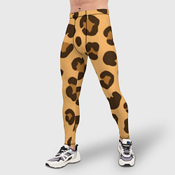 Тайтсы мужские Коричневые пятна леопарда, цвет: 3D-принт — фото 2