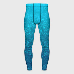 Тайтсы мужские Лазурный голубой текстурный градиент, цвет: 3D-принт
