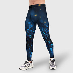 Тайтсы мужские Боке блестяшки на черном, цвет: 3D-принт — фото 2