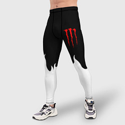Тайтсы мужские Monster energy red logo, цвет: 3D-принт — фото 2