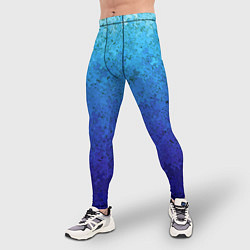 Тайтсы мужские Сине-голубой градиент текстура, цвет: 3D-принт — фото 2