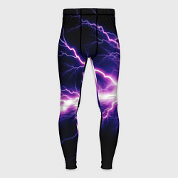 Тайтсы мужские Lightning purple, цвет: 3D-принт