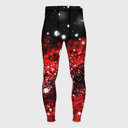 Мужские тайтсы Красно-черная блестящая текстура