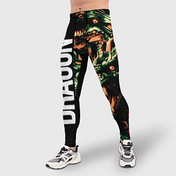 Тайтсы мужские Татуировка дракона ирезуми, цвет: 3D-принт — фото 2