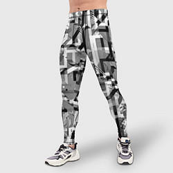 Тайтсы мужские Серый объёмный эффект, цвет: 3D-принт — фото 2