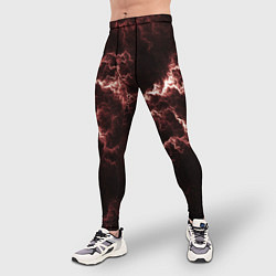 Тайтсы мужские Lightning red, цвет: 3D-принт — фото 2