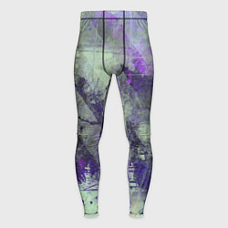Тайтсы мужские Абстракция - atomic violet in green, цвет: 3D-принт