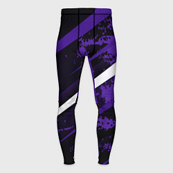 Тайтсы мужские Color black purple line, цвет: 3D-принт