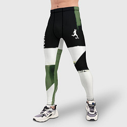 Тайтсы мужские Футбол на фоне брызг красок, цвет: 3D-принт — фото 2