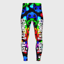 Мужские тайтсы Geometry dash neon gradient