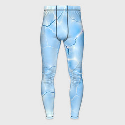 Тайтсы мужские Прозрачная голубая вода, цвет: 3D-принт
