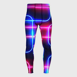 Тайтсы мужские Цветные светящиеся неоны, цвет: 3D-принт