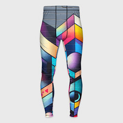 Тайтсы мужские Геометрическое абстрактное граффити, цвет: 3D-принт
