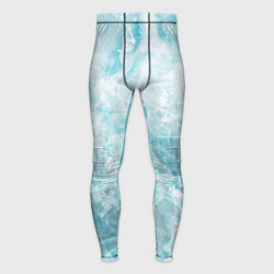 Мужские тайтсы Абстракция - light blue sea foam