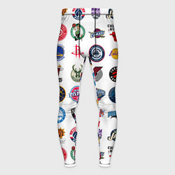 Тайтсы мужские Команды НБА на белом фоне, цвет: 3D-принт