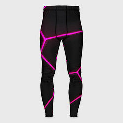 Тайтсы мужские Черные соты текстура, цвет: 3D-принт