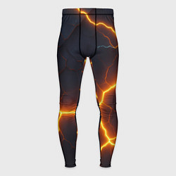 Тайтсы мужские Молнии и черные объемные плиты, цвет: 3D-принт