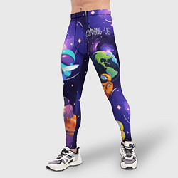 Тайтсы мужские Among Us космос, цвет: 3D-принт — фото 2