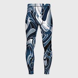 Мужские тайтсы Тёмно-синий искажённая абстракция