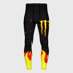 Тайтсы мужские Monster energy fire steel, цвет: 3D-принт