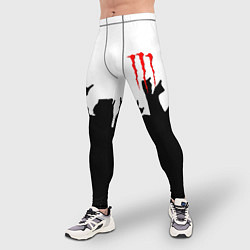 Тайтсы мужские Monster energy rock black, цвет: 3D-принт — фото 2