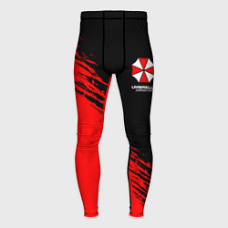 Мужские тайтсы Umbrella Corp - red and black