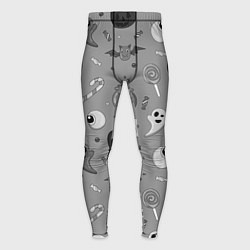 Тайтсы мужские Halloween grey, цвет: 3D-принт