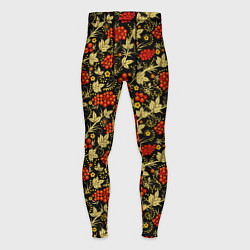 Тайтсы мужские Традиционный русский узор, цвет: 3D-принт