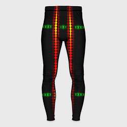 Мужские тайтсы Neon black green circles