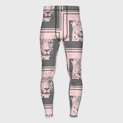 Тайтсы мужские Леопард в рамке, цвет: 3D-принт