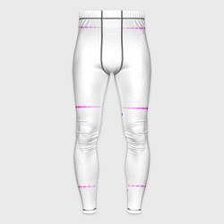 Тайтсы мужские Color white blue pink stripes, цвет: 3D-принт
