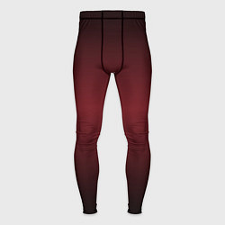 Тайтсы мужские Градиент темно-бордовый, цвет: 3D-принт