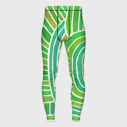 Тайтсы мужские Абстрактный узор зеленый, цвет: 3D-принт