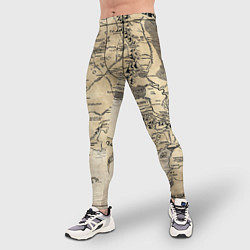 Тайтсы мужские Властелин колец карта, цвет: 3D-принт — фото 2