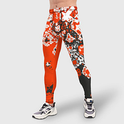 Тайтсы мужские Красно-черная метаморфоза, цвет: 3D-принт — фото 2