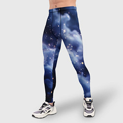 Тайтсы мужские Волшебная дымка тёмно-синий с искрами, цвет: 3D-принт — фото 2