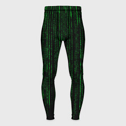 Тайтсы мужские Матрица - код, цвет: 3D-принт