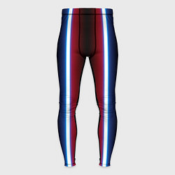 Тайтсы мужские Color white blue red neon, цвет: 3D-принт