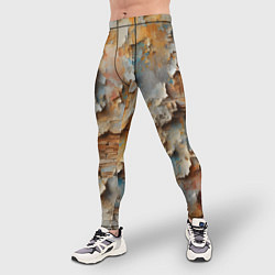 Тайтсы мужские Старая штукатурка на стене - абстракция, цвет: 3D-принт — фото 2