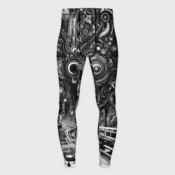 Тайтсы мужские Cyber urban skull - ai art fantasy, цвет: 3D-принт