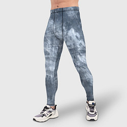 Тайтсы мужские Абстракция - gray-blue, цвет: 3D-принт — фото 2